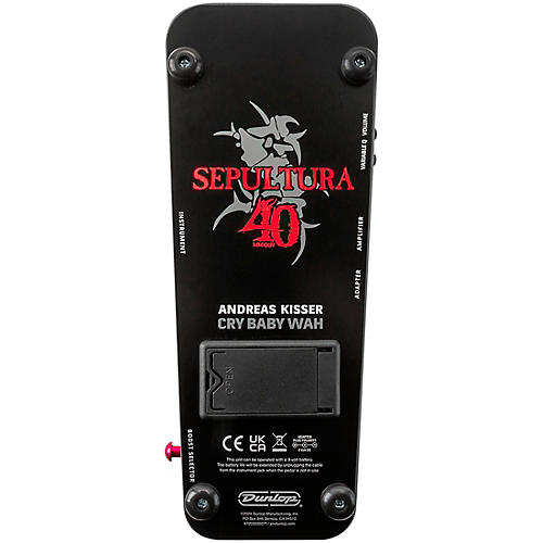 Dunlop Sepultura 40th Anniversary Cry Baby Wah Effects Pedal - musicians--Friend