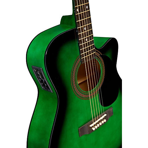 Rogue RA-090 Concert Cutaway Acoustic-Electric Guitar Mahogany - musicians--Friend