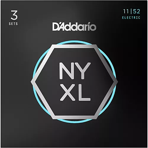 D'Addario NYXL Medium Top/Heavy Bottom Electric Guitar Strings 11-52 (3-Pack) 11 - 52 - musicians--Friend