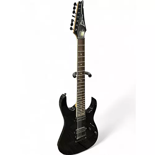 Used Ibanez RG7321 7 String Black Solid Body Electric Guitar Black - musicians--Friend