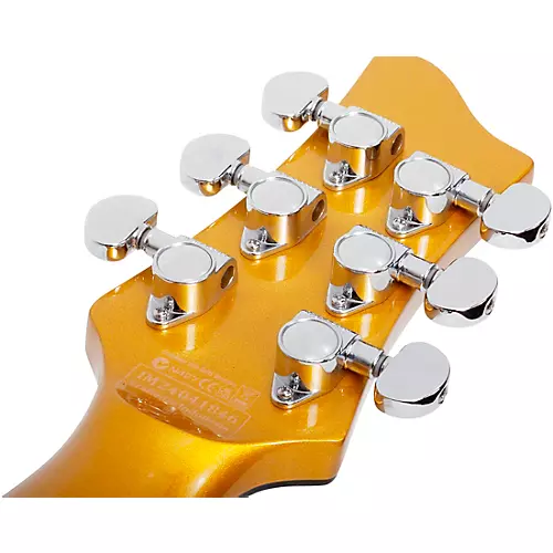 Schecter Guitar Research Stargazer-6 Vibrato Left Handed Electric Guitar Metallic Gold - musicians--Friend