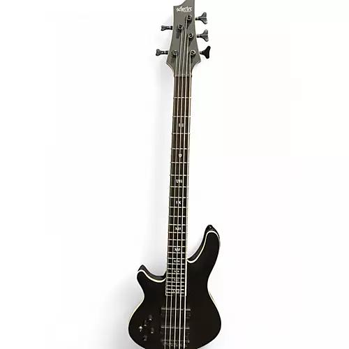 Used Schecter Guitar Research SLS EVIL TWIN-5 Satin Black Electric Bass Guitar Satin Black - musicians--Friend