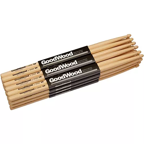 Goodwood Hickory Drum Sticks 12-Pack Fusion Wood - musicians--Friend