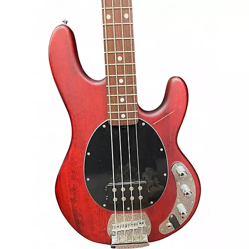 Used Sterling by Music Man Sting Ray Red Electric Bass Guitar Red - musicians--Friend