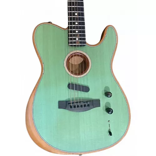 Used Fender American Acoustasonic Telecaster Seafoam Green Acoustic Electric Guitar Seafoam Green - musicians--Friend