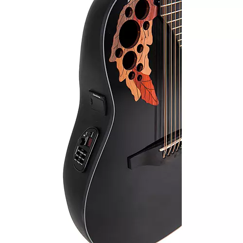 Ovation CE4412-5-G Celebrity Series Elite Mid-Depth 12-String Acoustic-Electric Guitar Black - musicians--Friend