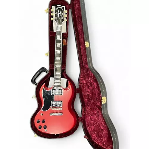 Used Gibson mod collection 1963 Les Paul  SG Custom crimson metallic Solid Body Electric Guitar crimson metallic - musicians--Friend