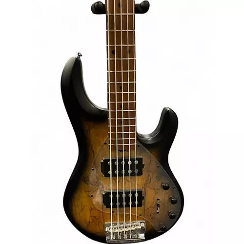 Used Sterling by Music Man Ray35HH Spalted Maple Natural Burst Satin Electric Bass Guitar Spalted Maple Natural Burst Satin - musicians--Friend