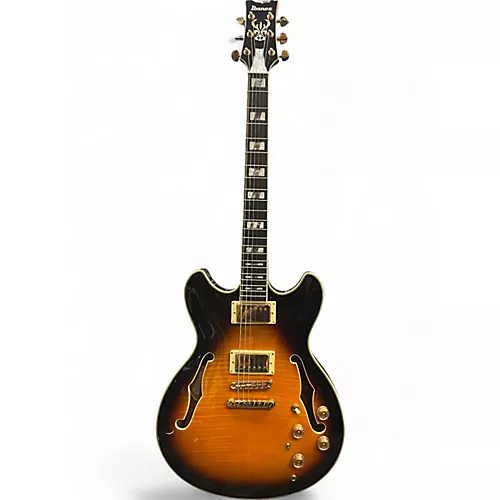 Used 2023 Ibanez JSM10-VYS John Scofield Signature Sunburst Hollow Body Electric Guitar Sunburst - musicians--Friend
