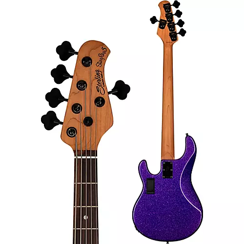 Sterling by Music Man StingRay RAY35 Sparkle Bass Guitar Purple Sparkle - musicians--Friend