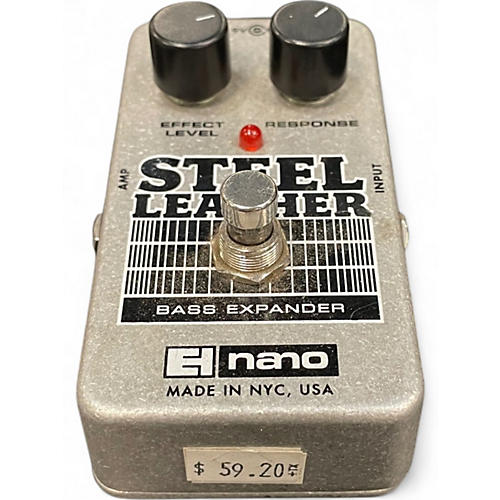 Used Electro-Harmonix Steel Leather Nano Bass Expander Bass Effect Pedal - musicians--Friend