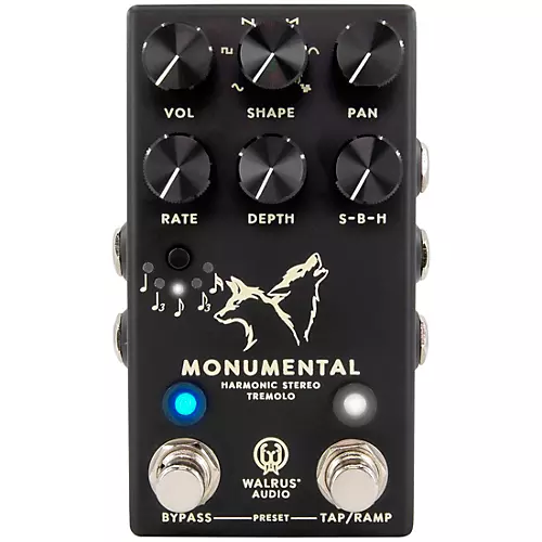 Walrus Audio Monumental Stereo Harmonic Tap Tremolo Effects Pedal Orange - musicians--Friend