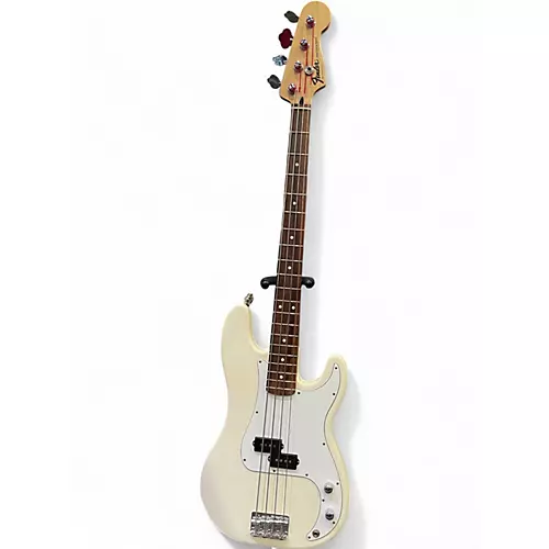 Used Fender Precision Bass Olympic White Electric Bass Guitar Olympic White - musicians--Friend
