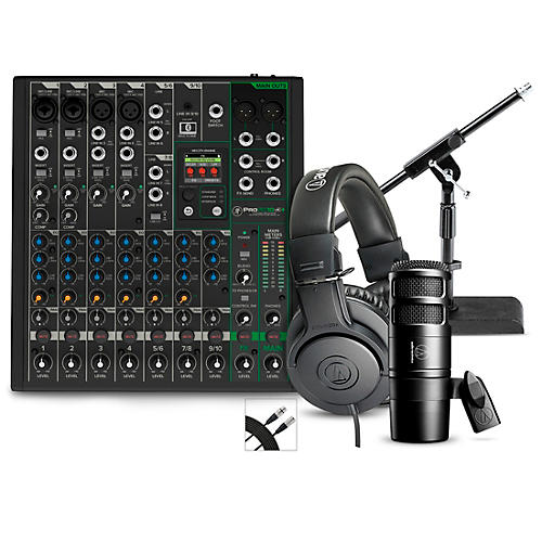 Mackie ProFX10v3+ Content Creator Bundle With AT2040 Microphone and ATH-M20X Headphones - musicians--Friend