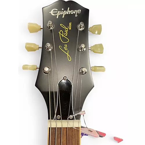 Used 2022 Epiphone 1959 Reissue Les Paul Standard Dark Cherry Burst Solid Body Electric Guitar Dark Cherry Burst - musicians--Friend
