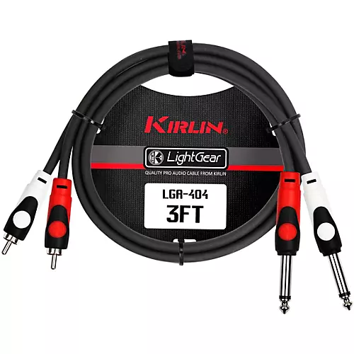 Kirlin Lightgear Dual Black Patch Cable 2x 1/4