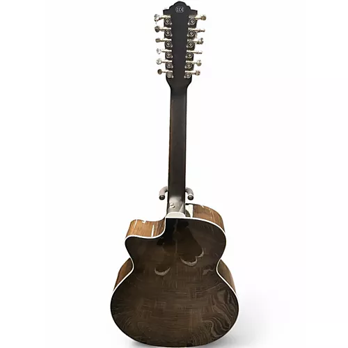 Used Guild F-2512CE DELUXE BLACK 12 String Acoustic Electric Guitar BLACK - musicians--Friend