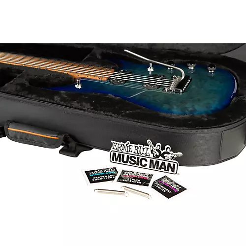 Ernie Ball Music Man JP15 Roasted Quilt Maple Top 7-String Electric Guitar Cerulean Paradise - musicians--Friend