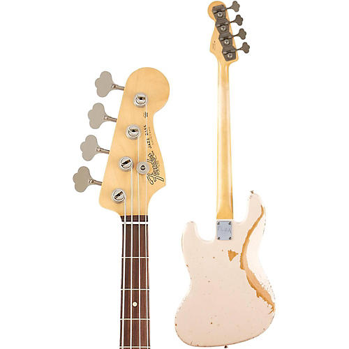 Fender Flea Signature Road Worn Jazz Bass Shell Pink - musicians--Friend