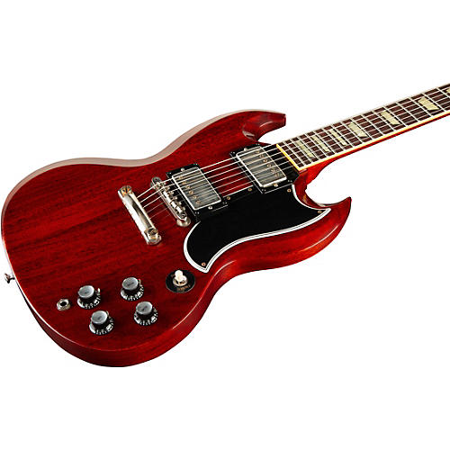 Gibson Custom 1961 Les Paul SG Standard Reissue Stop-Bar VOS Electric Guitar Cherry Red - musicians--Friend
