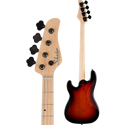 Schecter Guitar Research P-4 4-String Electric Bass Guitar 3-Tone Burst Black Pickguard - musicians--Friend