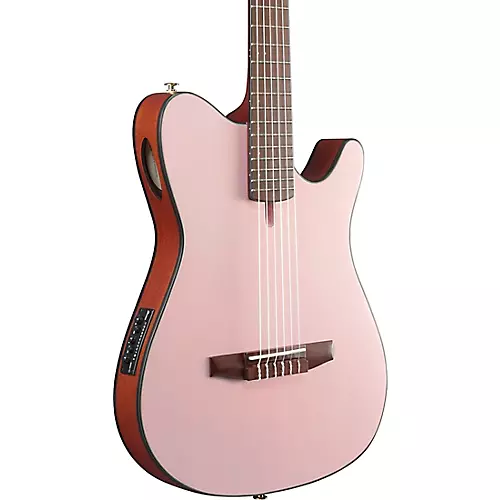 Ibanez FRH10N Nylon-String Acoustic-Electric Guitar Rose Gold Metallic Flat - musicians--Friend