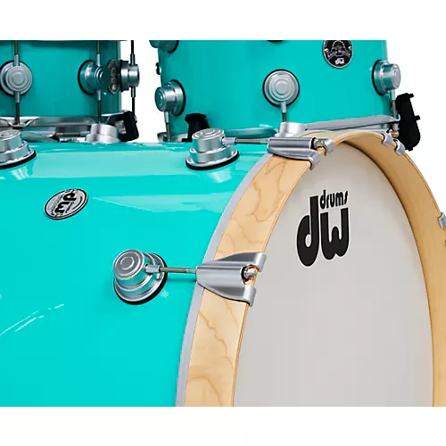 DW 4-Piece Collector's Series Santa Monica Shell Pack With Satin Chrome Hardware Sea Foam Green - musicians--Friend