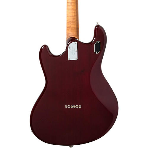 Ernie Ball Music Man BFR Baritone StingRay Electric Guitar Trans Oxblood - musicians--Friend