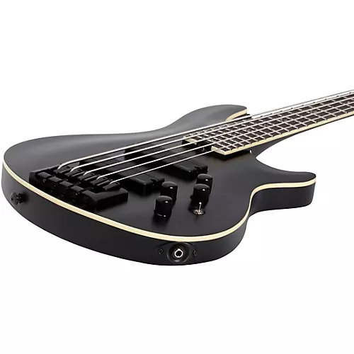 Schecter Guitar Research SLS Elite-5 Evil Twin 5-String Electric Bass Satin Black - musicians--Friend