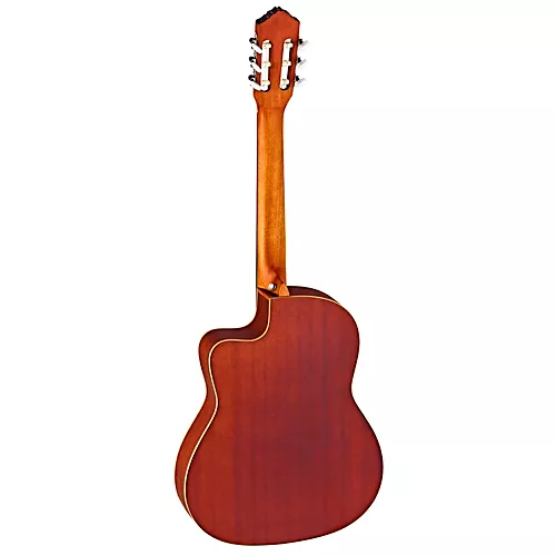 Ortega Family Series RCE125SN Thinline Acoustic-Electric Classical Guitar Satin Natural - musicians--Friend
