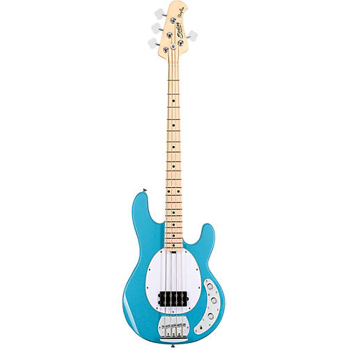 Sterling by Music Man S.U.B. StingRay RAY4 Maple Fingerboard Electric Bass Guitar Chopper Blue White Pickguard - musicians--Friend
