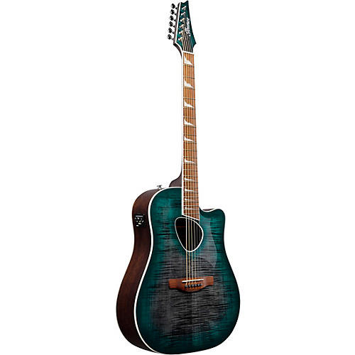 Ibanez ALT30FM Altstar Flamed-Top Dreadnought Acoustic-Electric Guitar Doom Blue Burst - musicians--Friend