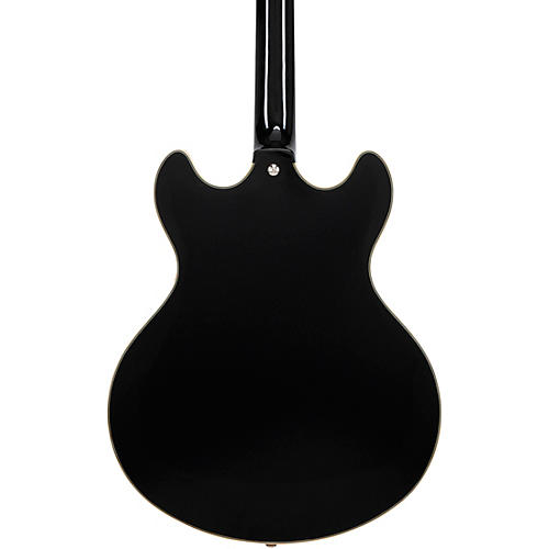 D'Angelico Premier DC Semi-Hollow Electric Guitar Solid Black - musicians--Friend