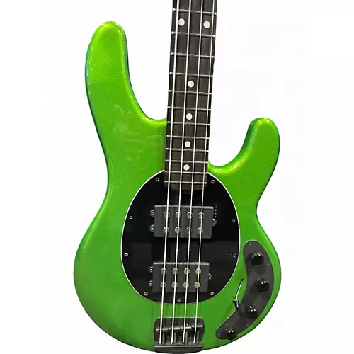 Used Ernie Ball Music Man Stingray HH 4 String Kiwi Green Electric Bass Guitar Kiwi Green - musicians--Friend