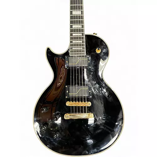 Used Epiphone Matt Heafy Les Paul Custom Left Handed Black Electric Guitar Black - musicians--Friend