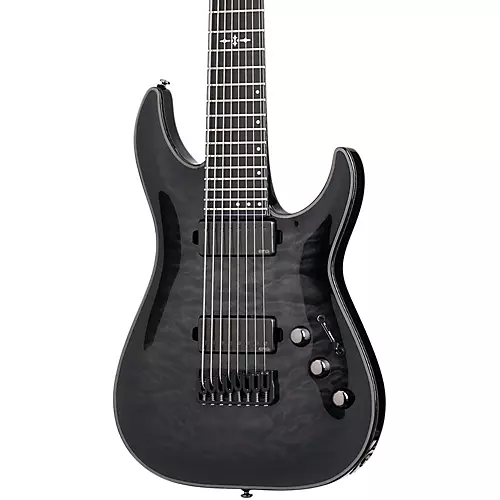 Schecter Guitar Research Hellraiser Hybrid C-8 8-String Electric Guitar Transparent Black Burst - musicians--Friend