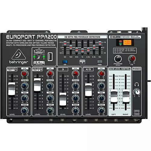 Behringer Europort PPA200 Portable PA System - musicians--Friend