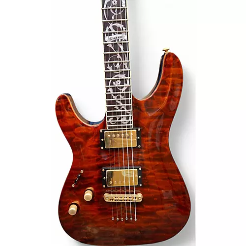Used Schecter Guitar Research C1 Classic Left Handed Cherry Sunburst Electric Guitar Cherry Sunburst - musicians--Friend