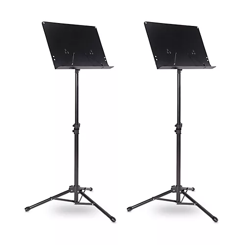 Musician's Gear Tripod Orchestral Music Stand Regular Black - 2 Pack - musicians--Friend