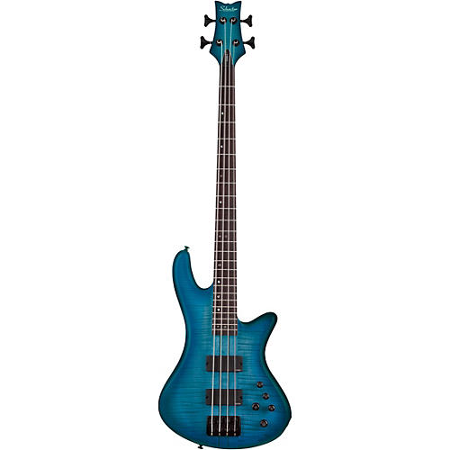 Schecter Guitar Research Stiletto Studio-4 Electric Bass Guitar Ocean Blue Burst - musicians--Friend