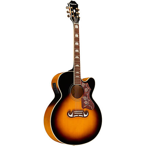 Epiphone J-200 EC Studio Acoustic-Electric Guitar Black - musicians--Friend