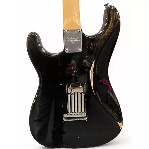 Used 2022 Fender custom shop 1968 stratocasterrelic Black Solid Body Electric Guitar Black - musicians--Friend