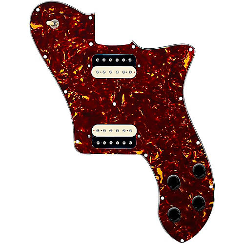 920D Custom Loaded Pickguard for '72 Deluxe Telecaster With Uncovered Roughnecks Humbuckers White - musicians--Friend