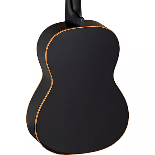 Ortega Family Series R221BK-7/8 7/8 Size Classical Guitar Gloss Black 0.875 - musicians--Friend
