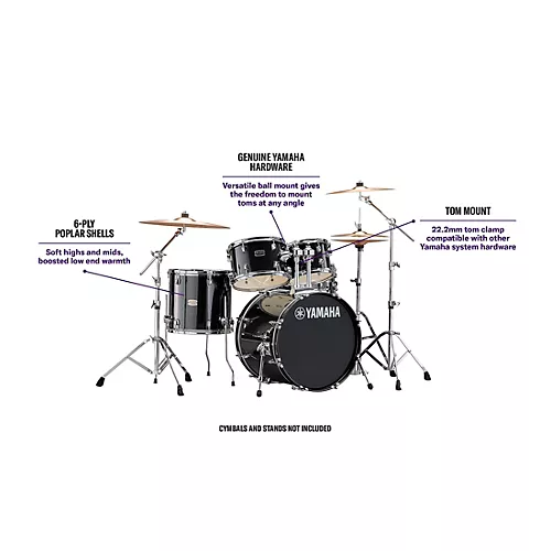 Yamaha Rydeen 5-Piece Shell Pack With 22