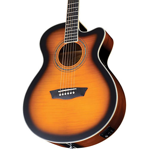 Washburn EA15 Festival Series Acoustic-Electric Guitar Iced Tea Burst - musicians--Friend