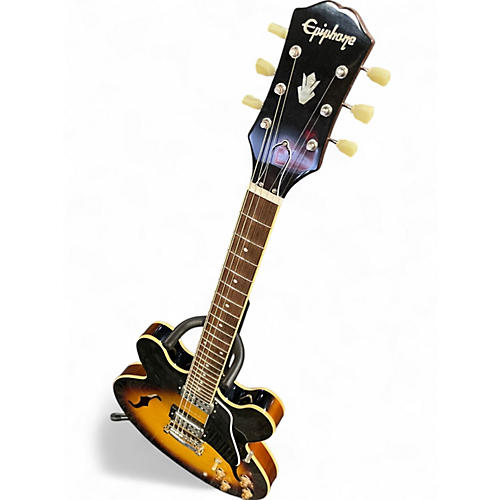 Used Epiphone 335 inspired by gibson Tobacco Burst Hollow Body Electric Guitar Tobacco Burst - musicians--Friend