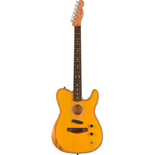 Fender Acoustasonic Player Telecaster Acoustic-Electric Guitar Brushed Black - musicians--Friend