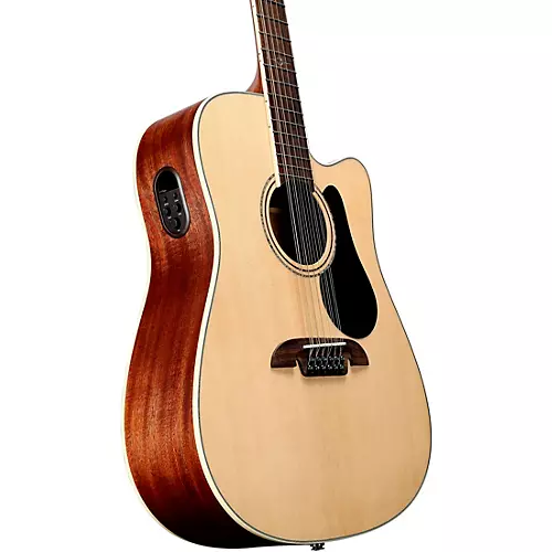 Alvarez AD60CE 12-String Dreadnought Acoustic-Electric Guitar Natural - musicians--Friend