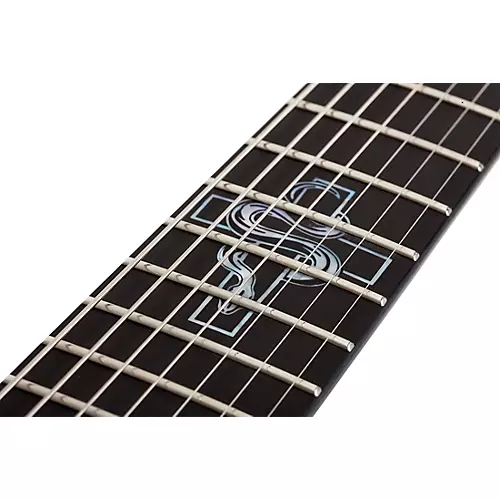 Schecter Guitar Research Chris Howorth V-7 Snake Cross Electric Guitar Satin Black - musicians--Friend